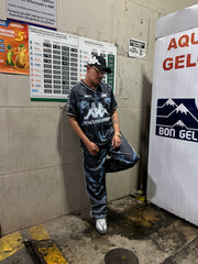 1of1 Kappa Black & Blue Track Pants