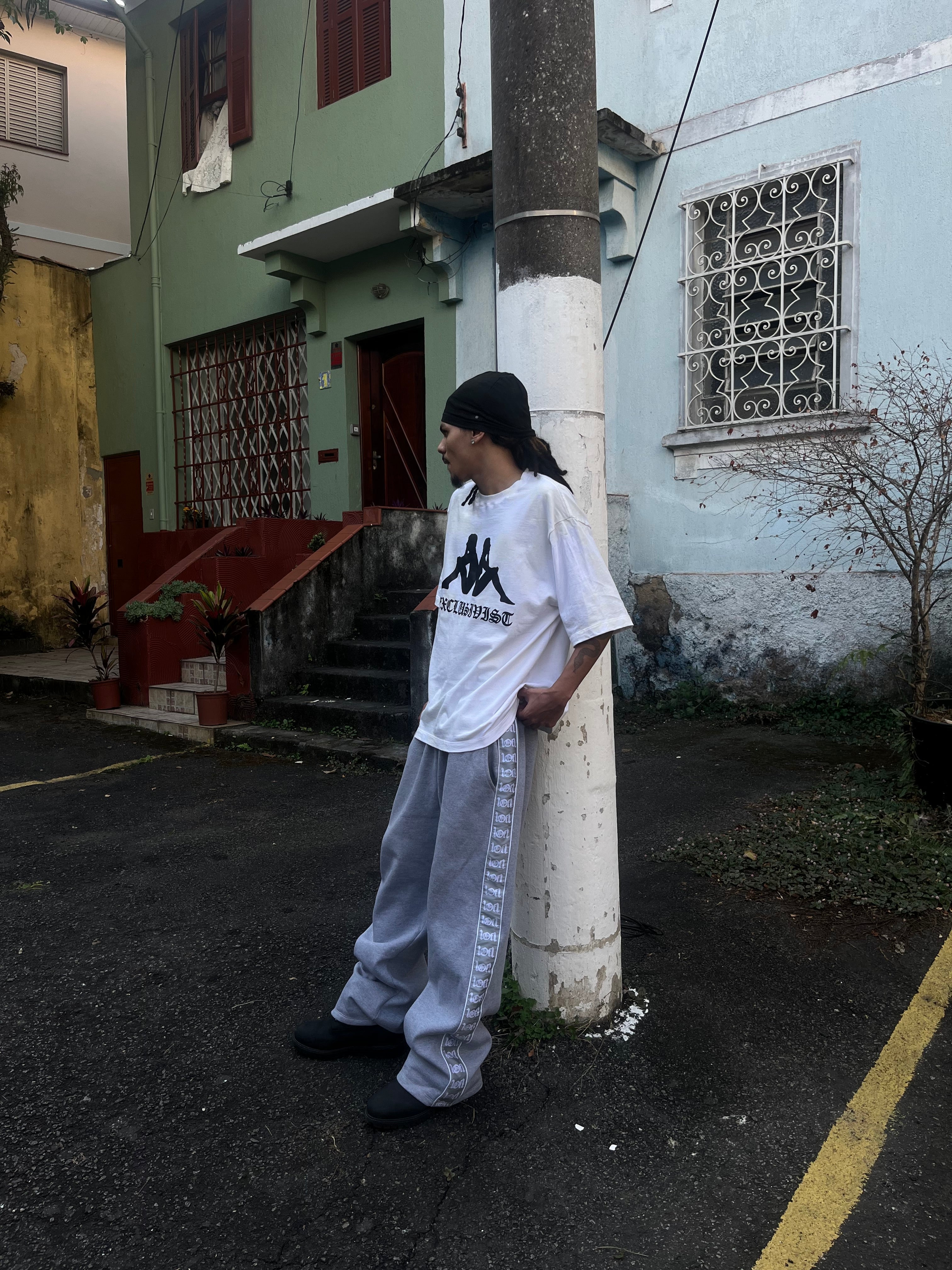 1of1 Kappa Heritage Wide Cut Grey Sweat pants