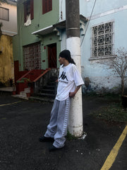 1of1 Kappa Heritage Wide Cut Grey Sweat pants