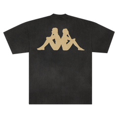 L7 x Kappa Camiseta Preta Águia